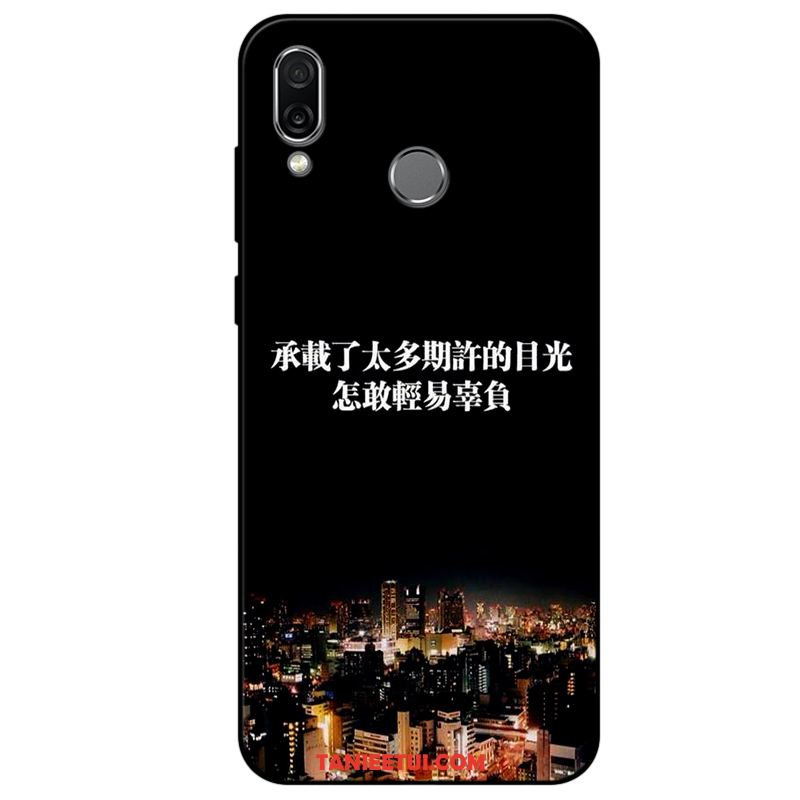 Etui Huawei P Smart+ Zakochani Osobowość Moda, Pokrowce Huawei P Smart+ Miękki Ochraniacz Czarny