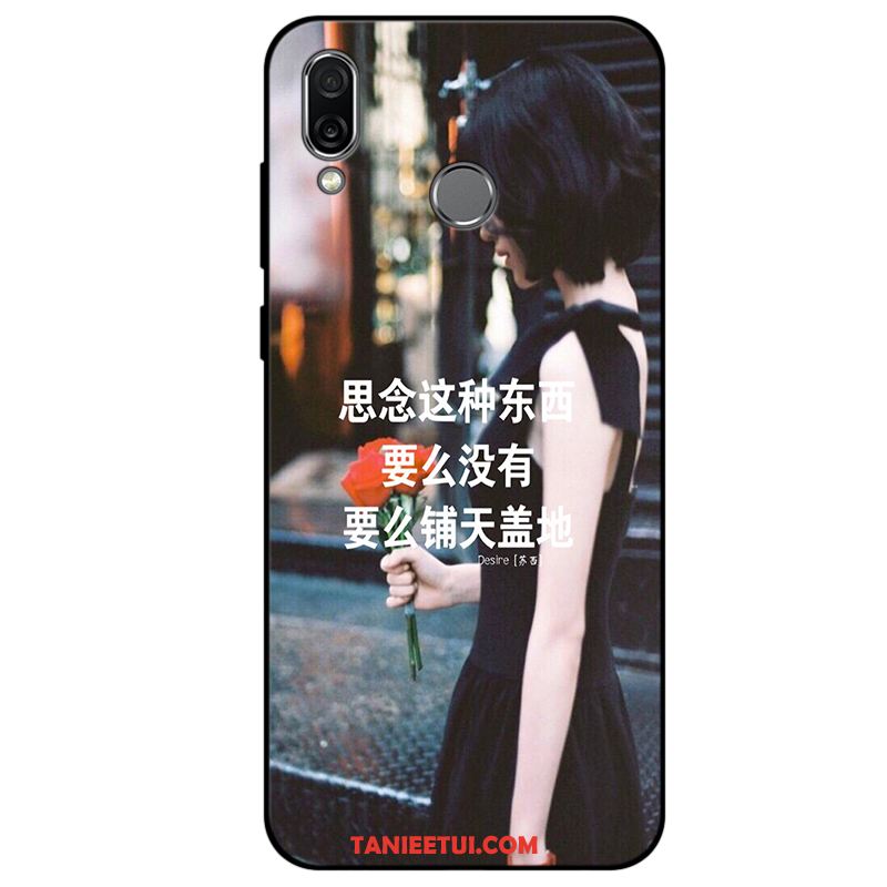 Etui Huawei P Smart+ Zakochani Osobowość Moda, Pokrowce Huawei P Smart+ Miękki Ochraniacz Czarny