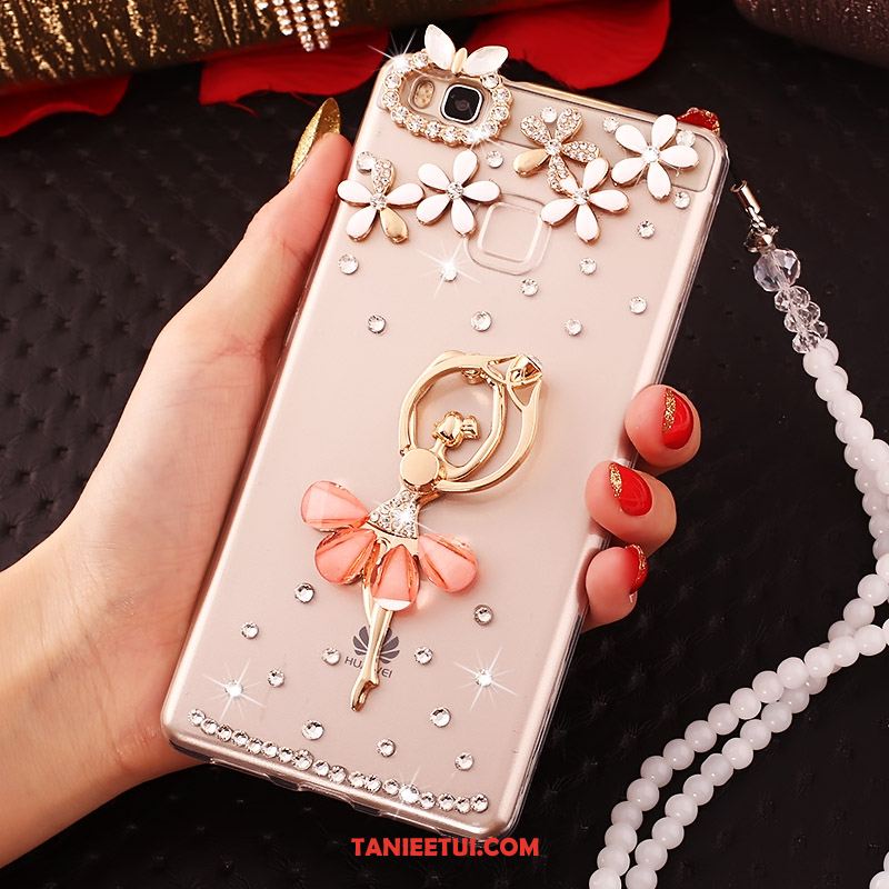 Etui Huawei P10 Lite Ochraniacz Wspornik Różowe, Obudowa Huawei P10 Lite Telefon Komórkowy Wisząca Szyja Rhinestone