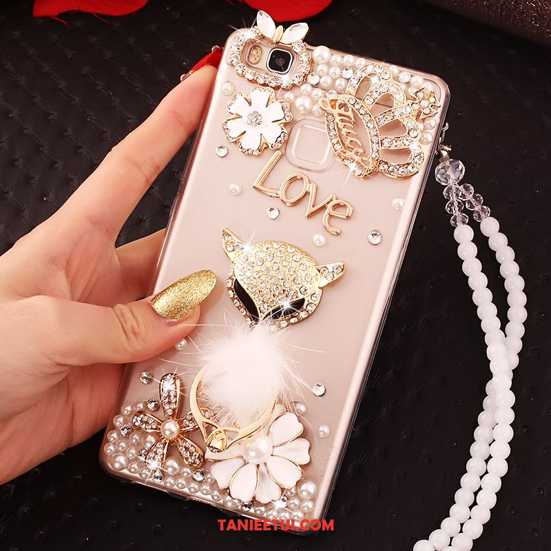 Etui Huawei P10 Lite Ochraniacz Wspornik Różowe, Obudowa Huawei P10 Lite Telefon Komórkowy Wisząca Szyja Rhinestone