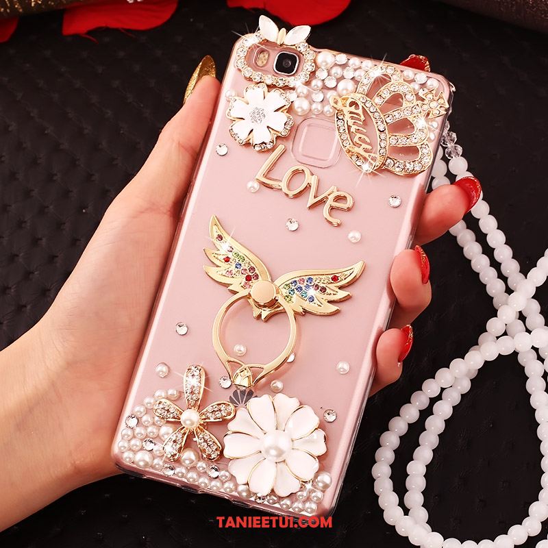 Etui Huawei P10 Lite Ochraniacz Wspornik Różowe, Obudowa Huawei P10 Lite Telefon Komórkowy Wisząca Szyja Rhinestone