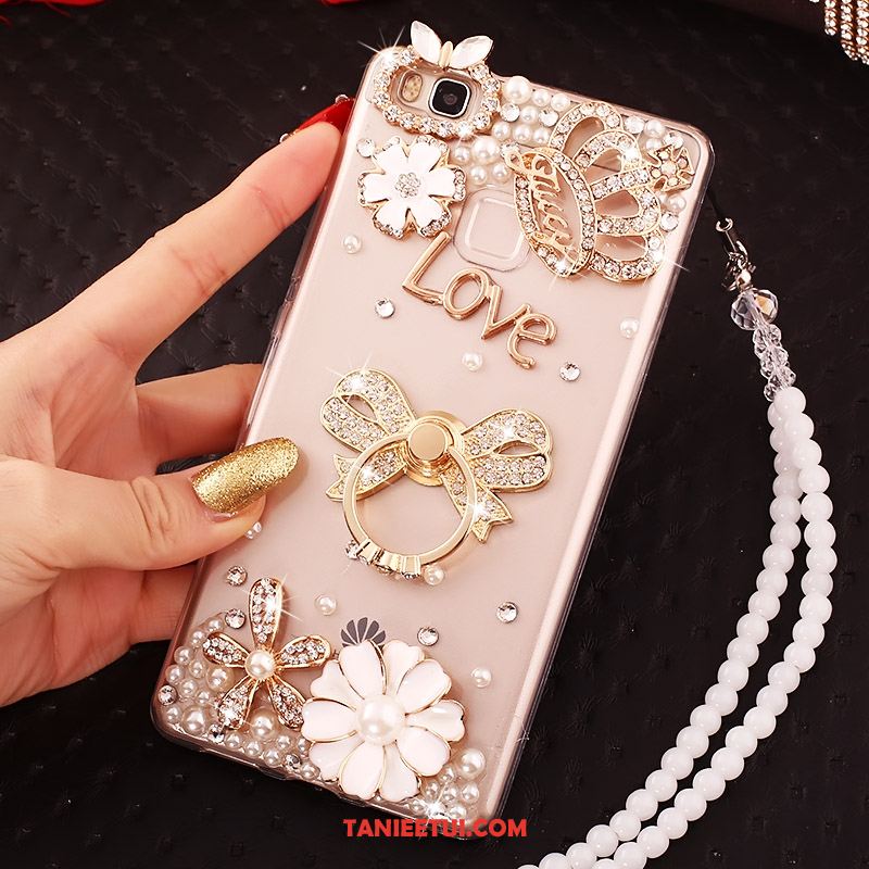 Etui Huawei P10 Lite Ochraniacz Wspornik Różowe, Obudowa Huawei P10 Lite Telefon Komórkowy Wisząca Szyja Rhinestone