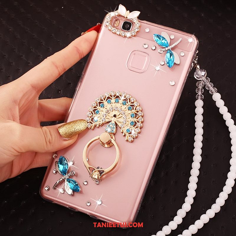 Etui Huawei P10 Lite Ochraniacz Wspornik Różowe, Obudowa Huawei P10 Lite Telefon Komórkowy Wisząca Szyja Rhinestone