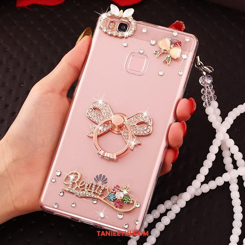 Etui Huawei P10 Lite Ochraniacz Wspornik Różowe, Obudowa Huawei P10 Lite Telefon Komórkowy Wisząca Szyja Rhinestone