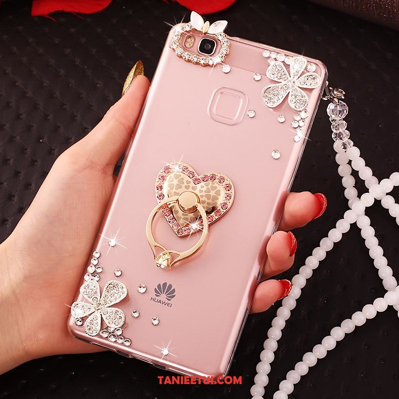 Etui Huawei P10 Lite Ochraniacz Wspornik Różowe, Obudowa Huawei P10 Lite Telefon Komórkowy Wisząca Szyja Rhinestone