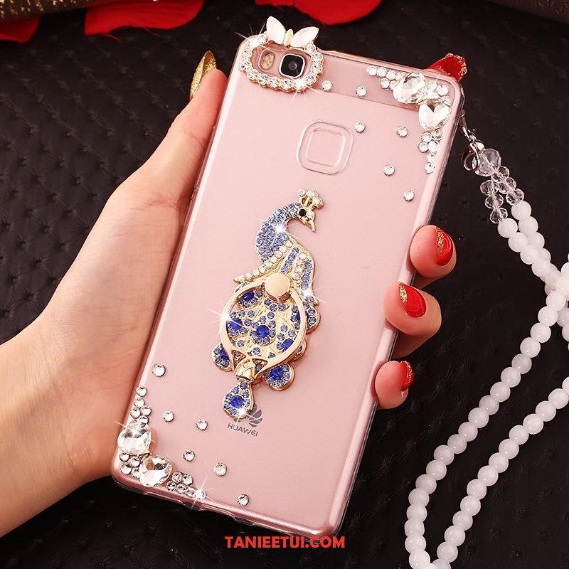 Etui Huawei P10 Lite Ochraniacz Wspornik Różowe, Obudowa Huawei P10 Lite Telefon Komórkowy Wisząca Szyja Rhinestone