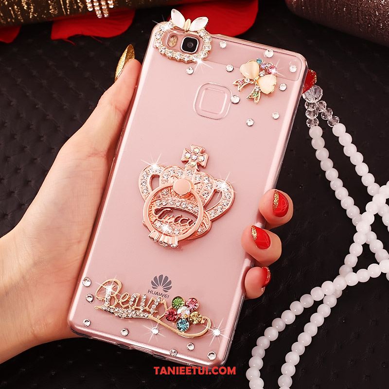 Etui Huawei P10 Lite Ochraniacz Wspornik Różowe, Obudowa Huawei P10 Lite Telefon Komórkowy Wisząca Szyja Rhinestone