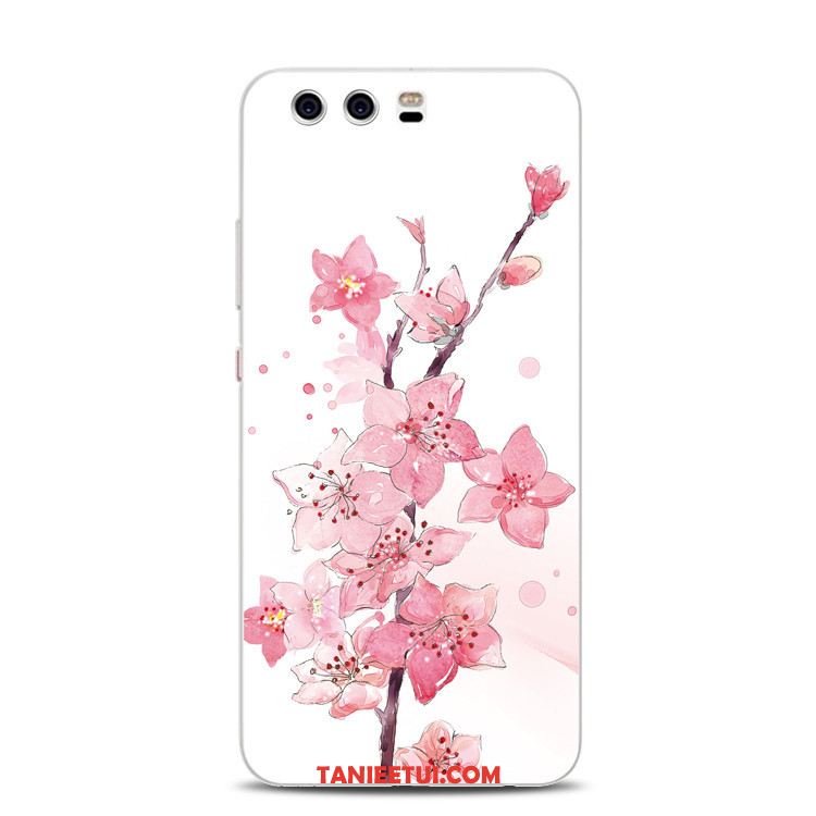 Etui Huawei P10 Plus All Inclusive Kwiaty Brzoskwini Telefon Komórkowy, Pokrowce Huawei P10 Plus Relief Ring Silikonowe