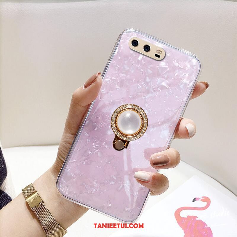 Etui Huawei P10 Plus Anti-fall Rhinestone Ring, Pokrowce Huawei P10 Plus Wiszące Ozdoby Shell Czerwony Netto