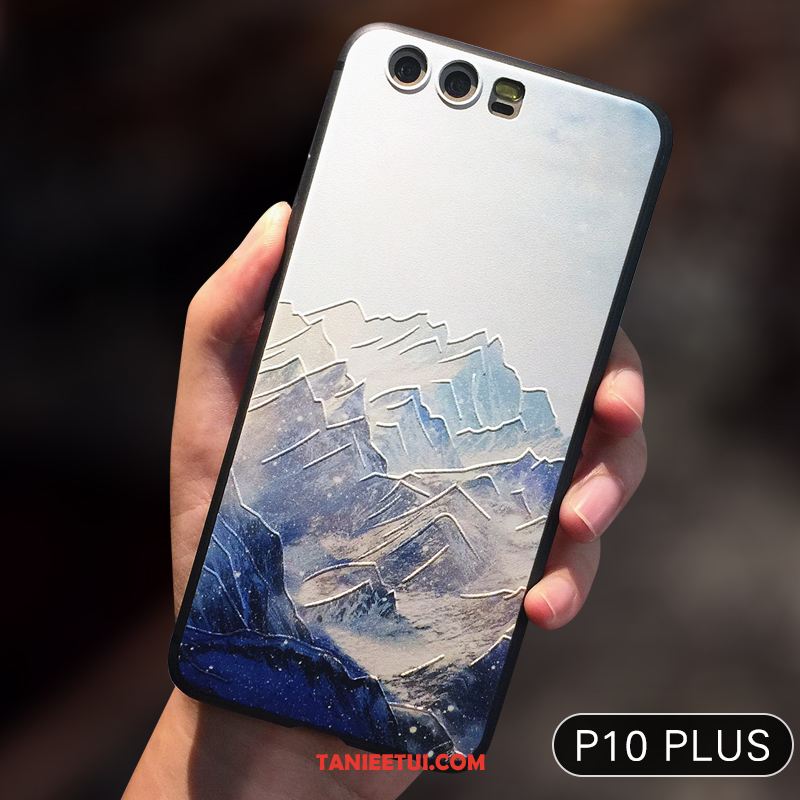 Etui Huawei P10 Plus Ochraniacz Silikonowe Relief, Futerał Huawei P10 Plus Szary All Inclusive Anti-fall Beige