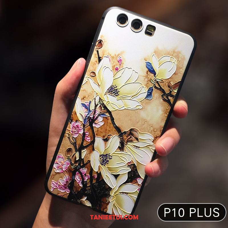 Etui Huawei P10 Plus Ochraniacz Silikonowe Relief, Futerał Huawei P10 Plus Szary All Inclusive Anti-fall Beige