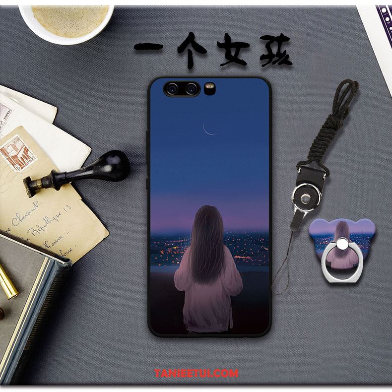 Etui Huawei P10 Telefon Komórkowy Miękki Czarny, Futerał Huawei P10 Tendencja Nubuku