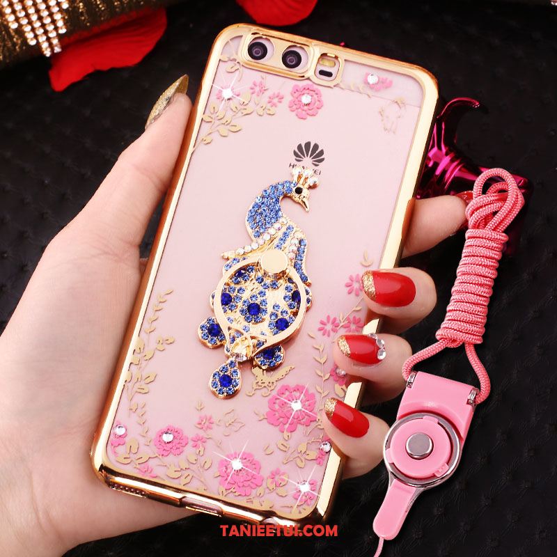 Etui Huawei P10 Telefon Komórkowy Wisząca Szyja Mały, Obudowa Huawei P10 Proszek Rhinestone Ring