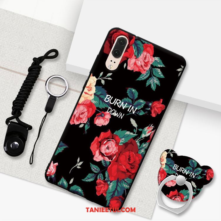 Etui Huawei P20 Anti-fall Telefon Komórkowy Biały, Futerał Huawei P20 Wiszące Ozdoby Wspornik Ring