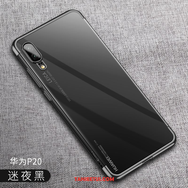 Etui Huawei P20 Czarny Cienkie Biały, Futerał Huawei P20 Telefon Komórkowy Poczuj Miękki Nackte Farbe