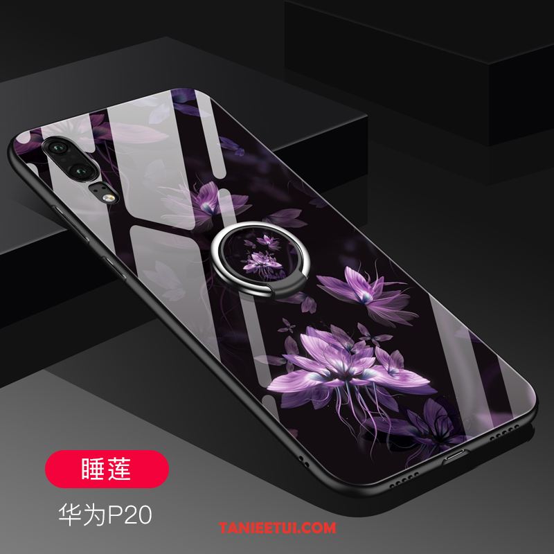 Etui Huawei P20 Czarny Telefon Komórkowy Szkło, Futerał Huawei P20 Magnetyzm Miękki Czerwony Netto