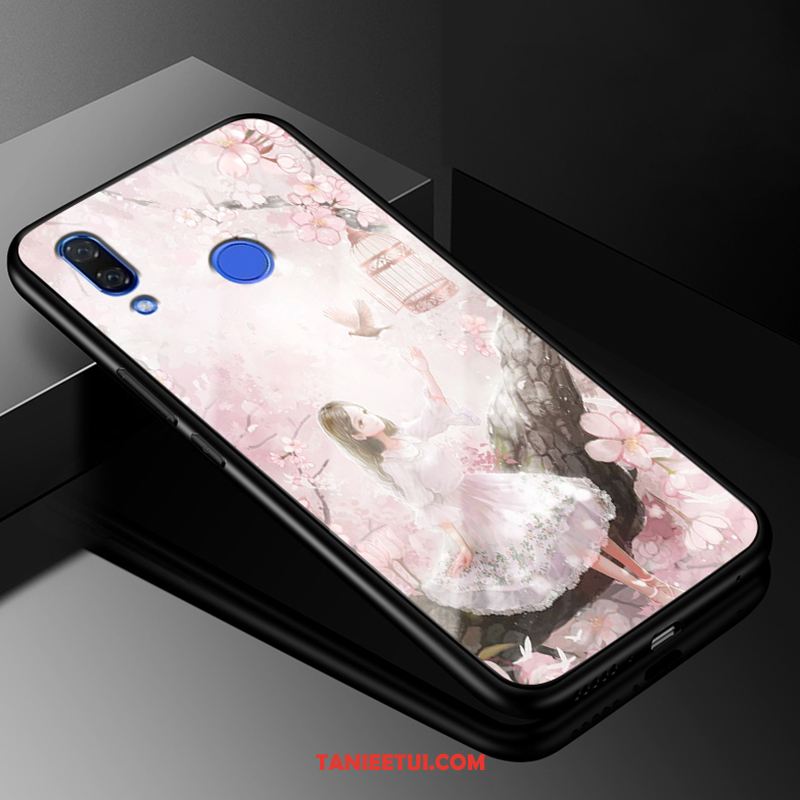 Etui Huawei P20 Lite Czerwony Netto Szkło Telefon Komórkowy, Pokrowce Huawei P20 Lite Anti-fall Moda All Inclusive