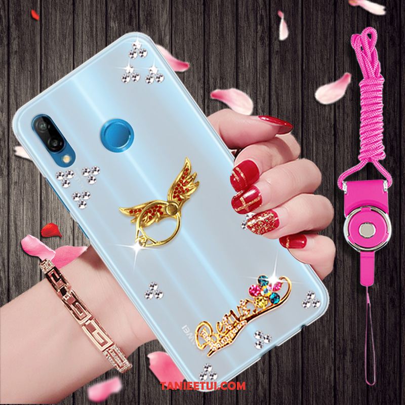 Etui Huawei P20 Lite Kreskówka Złoto Silikonowe, Futerał Huawei P20 Lite Telefon Komórkowy Ochraniacz Rhinestone