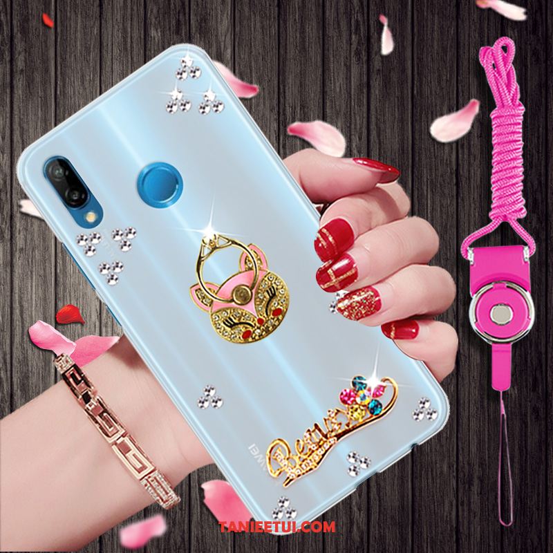 Etui Huawei P20 Lite Kreskówka Złoto Silikonowe, Futerał Huawei P20 Lite Telefon Komórkowy Ochraniacz Rhinestone