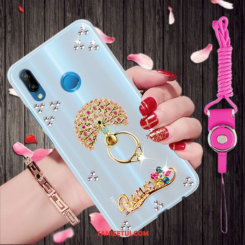 Etui Huawei P20 Lite Kreskówka Złoto Silikonowe, Futerał Huawei P20 Lite Telefon Komórkowy Ochraniacz Rhinestone