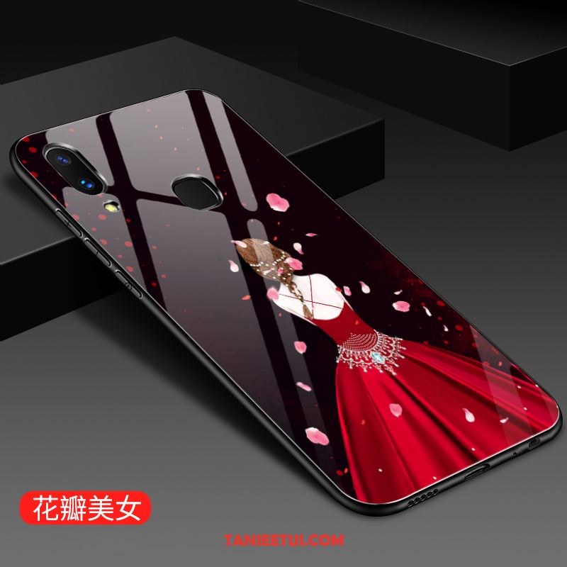 Etui Huawei P20 Lite Lustro Szkło Silikonowe, Pokrowce Huawei P20 Lite Telefon Komórkowy Szkło Hartowane Czerwony