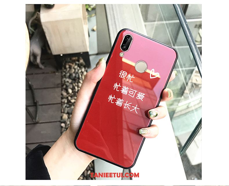 Etui Huawei P20 Lite Różowe Telefon Komórkowy Proste, Obudowa Huawei P20 Lite Osobowość Szkło Silikonowe