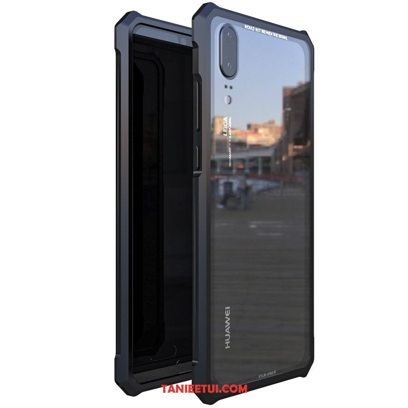 Etui Huawei P20 Metal Kreatywne Szkło, Obudowa Huawei P20 Moda Cienkie Złoto