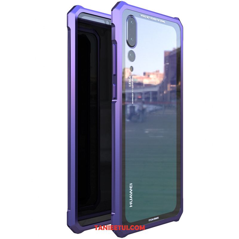 Etui Huawei P20 Metal Kreatywne Szkło, Obudowa Huawei P20 Moda Cienkie Złoto