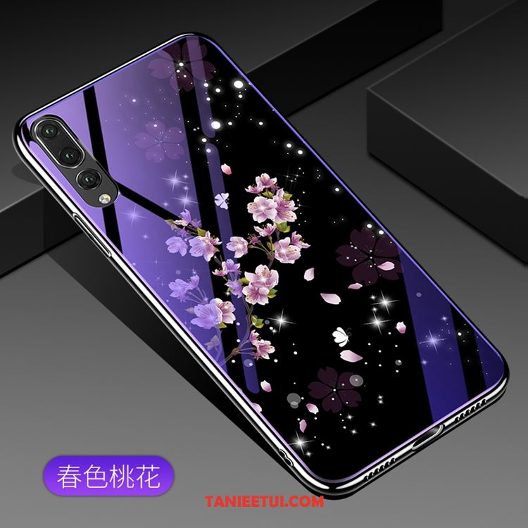 Etui Huawei P20 Niebieski Szkło Filmy, Obudowa Huawei P20 Szkło Hartowane Telefon Komórkowy