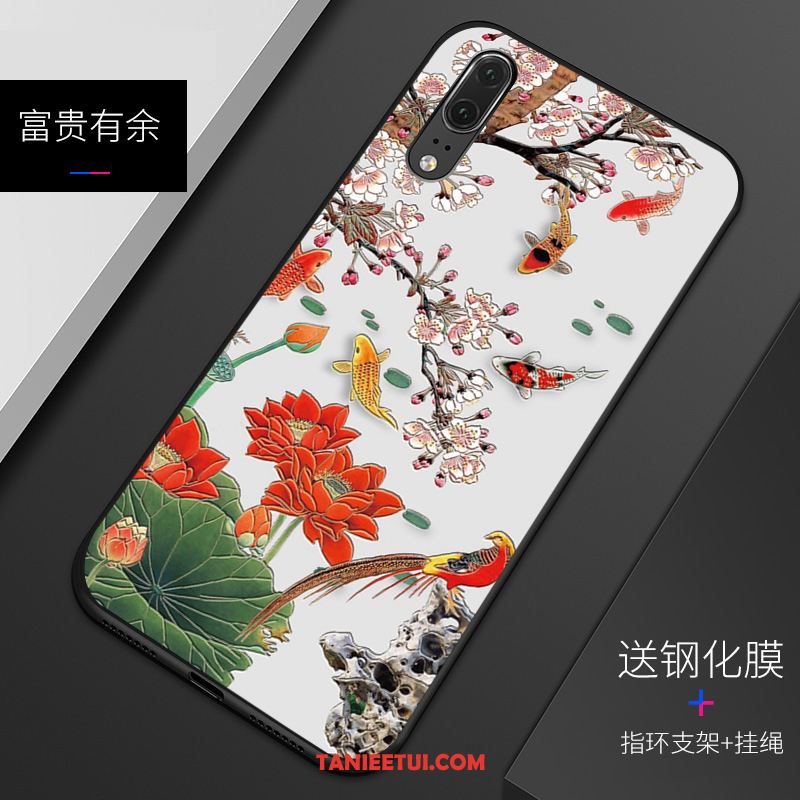 Etui Huawei P20 Ochraniacz Miękki Wzór, Obudowa Huawei P20 Dostosowane Relief Zielony