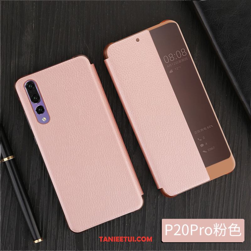 Etui Huawei P20 Pro All Inclusive Prawdziwa Skóra Anti-fall, Futerał Huawei P20 Pro Telefon Komórkowy Kreatywne Lustro