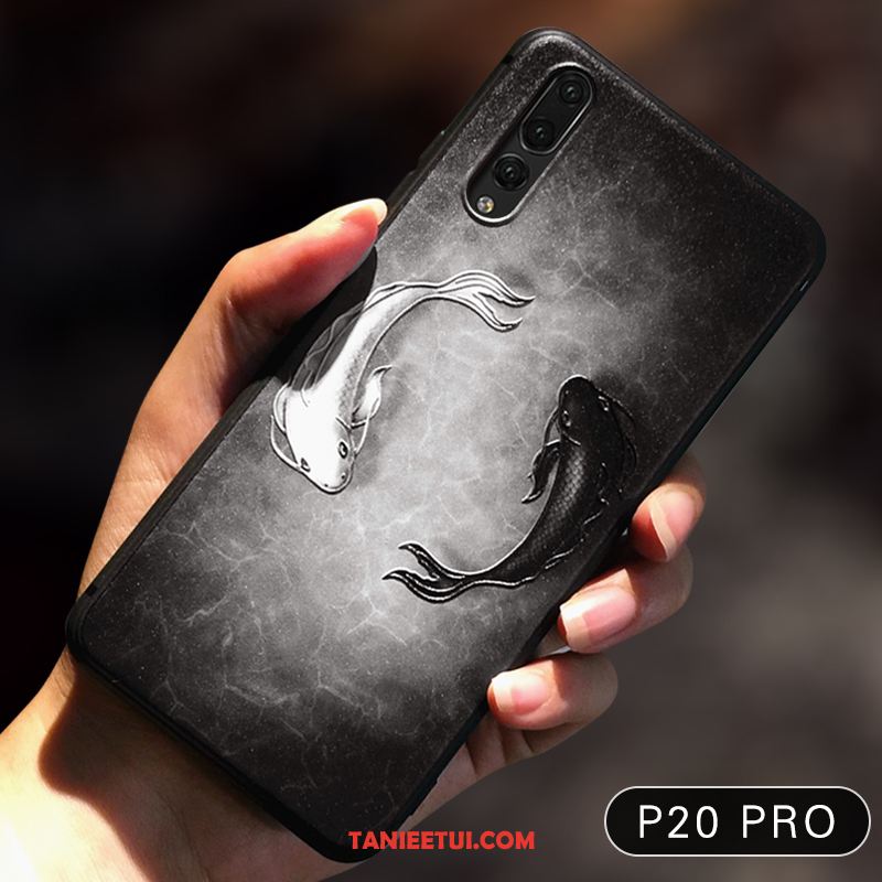 Etui Huawei P20 Pro All Inclusive Silikonowe Kreatywne, Obudowa Huawei P20 Pro Tendencja Miękki Czarny Beige