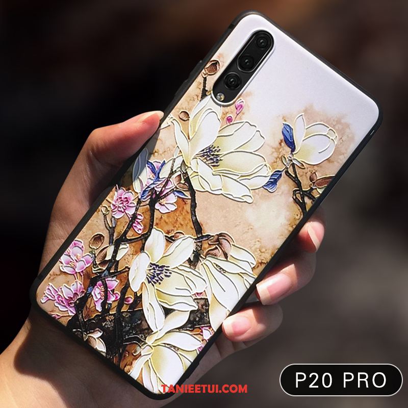 Etui Huawei P20 Pro All Inclusive Silikonowe Kreatywne, Obudowa Huawei P20 Pro Tendencja Miękki Czarny Beige