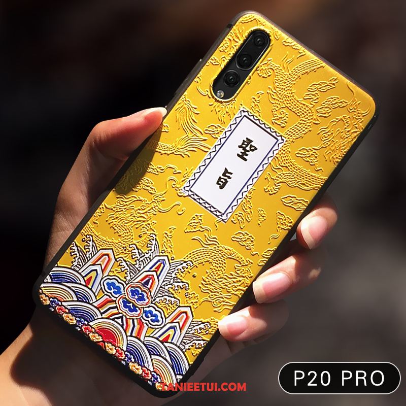 Etui Huawei P20 Pro All Inclusive Silikonowe Kreatywne, Obudowa Huawei P20 Pro Tendencja Miękki Czarny Beige