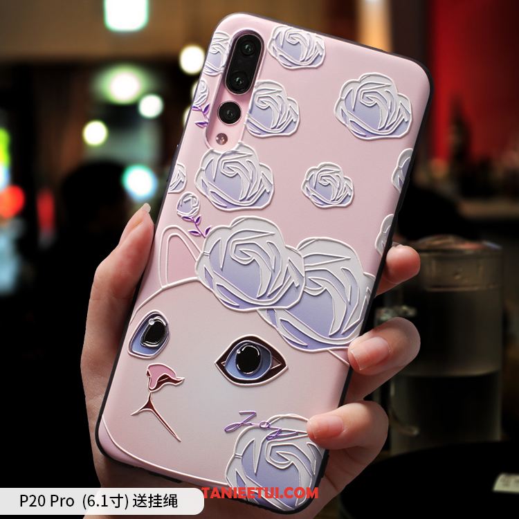 Etui Huawei P20 Pro Cienkie Wiszące Ozdoby Nubuku, Futerał Huawei P20 Pro Modna Marka Miękki Telefon Komórkowy