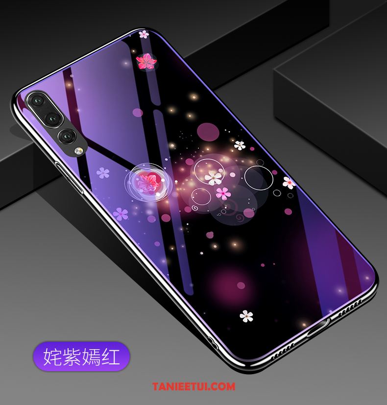 Etui Huawei P20 Pro Moda Filmy Fioletowy, Futerał Huawei P20 Pro Telefon Komórkowy Szkło Hartowane Niebieski