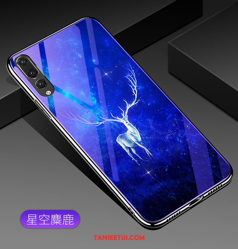 Etui Huawei P20 Pro Moda Filmy Fioletowy, Futerał Huawei P20 Pro Telefon Komórkowy Szkło Hartowane Niebieski