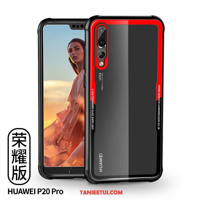 Etui Huawei P20 Pro Nowy Anti-fall Ochraniacz, Pokrowce Huawei P20 Pro Przezroczysty Szkło Czarny