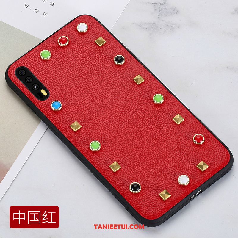 Etui Huawei P20 Pro Prawdziwa Skóra Telefon Komórkowy Kreatywne, Obudowa Huawei P20 Pro Modna Marka Z Kryształkami Anti-fall