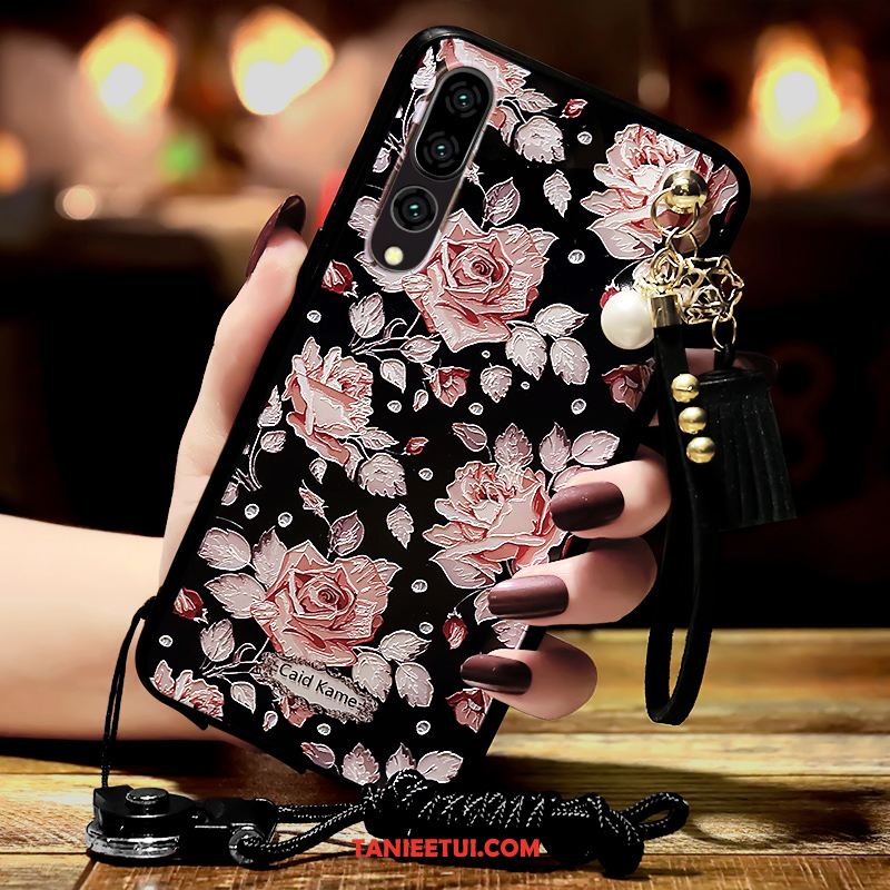 Etui Huawei P20 Pro Proszek Telefon Komórkowy Relief, Obudowa Huawei P20 Pro Anti-fall Rhinestone Klamra