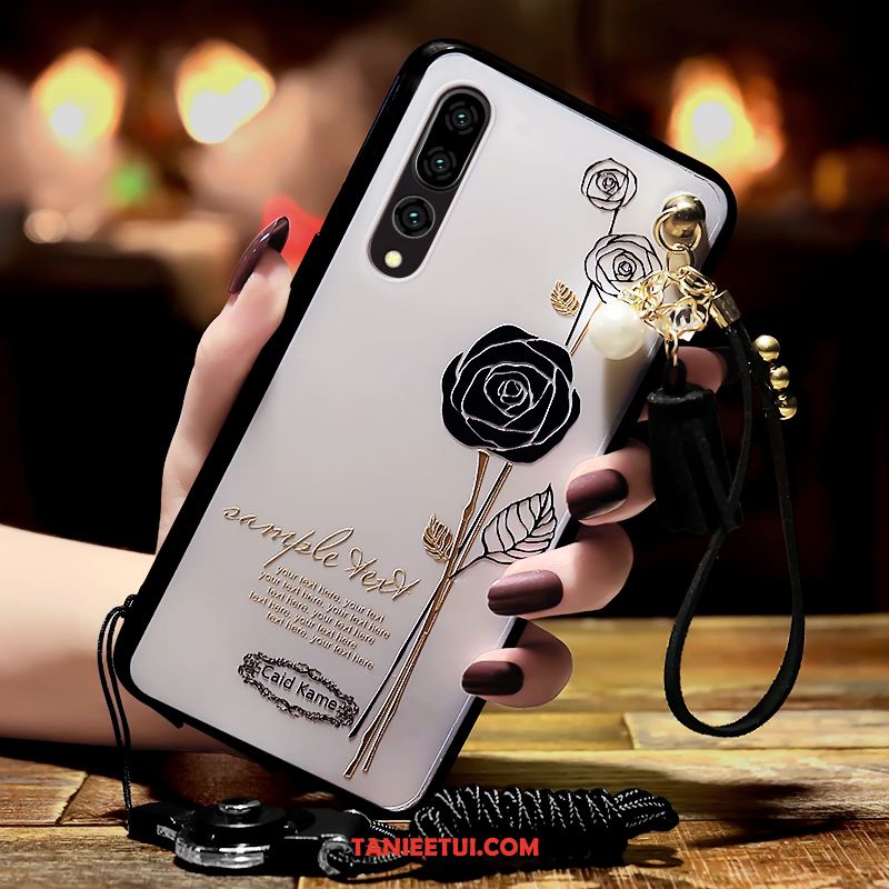 Etui Huawei P20 Pro Proszek Telefon Komórkowy Relief, Obudowa Huawei P20 Pro Anti-fall Rhinestone Klamra