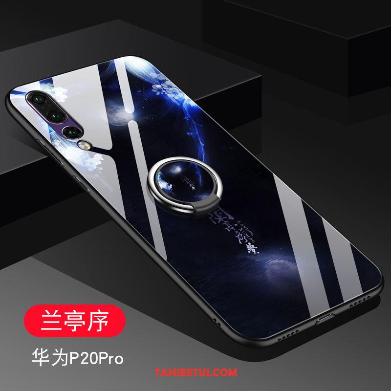 Etui Huawei P20 Pro Tendencja Moda Telefon Komórkowy, Obudowa Huawei P20 Pro Szkło Czerwony Ring