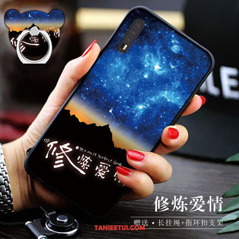 Etui Huawei P20 Pro Wiszące Ozdoby Telefon Komórkowy Kreatywne, Futerał Huawei P20 Pro Ring Niebieski Miękki