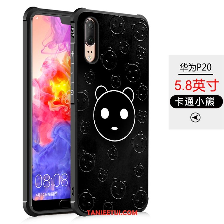 Etui Huawei P20 Relief Telefon Komórkowy All Inclusive, Pokrowce Huawei P20 Balon Anti-fall Czarny