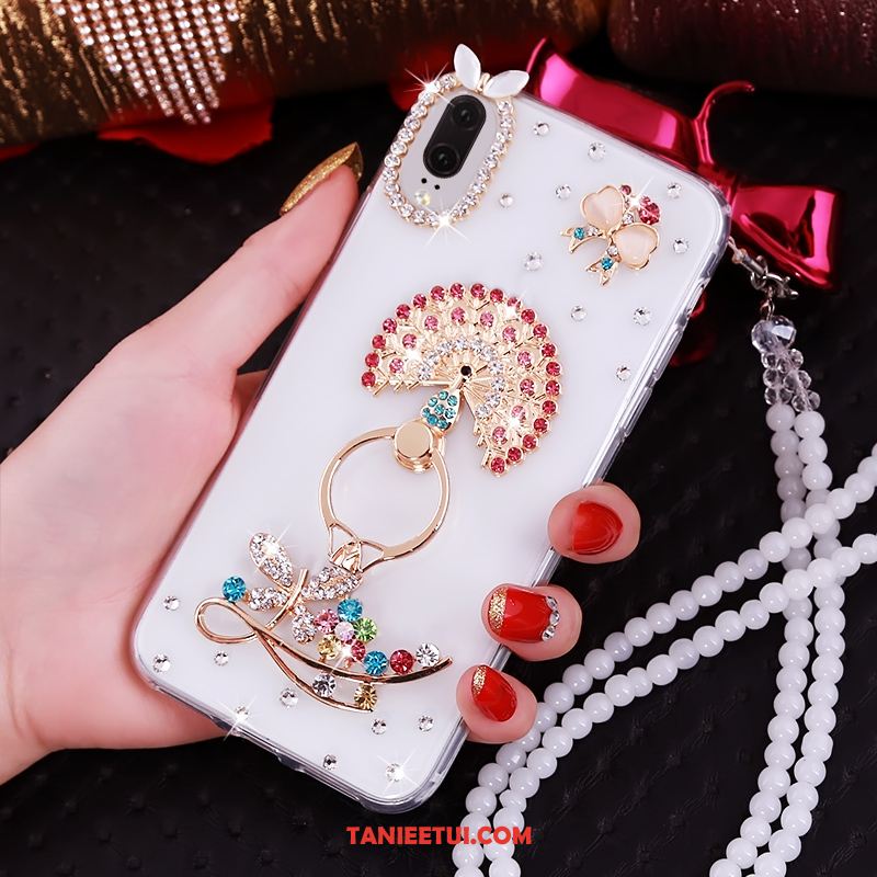 Etui Huawei P20 Rhinestone Luksusowy Różowe, Obudowa Huawei P20 Telefon Komórkowy