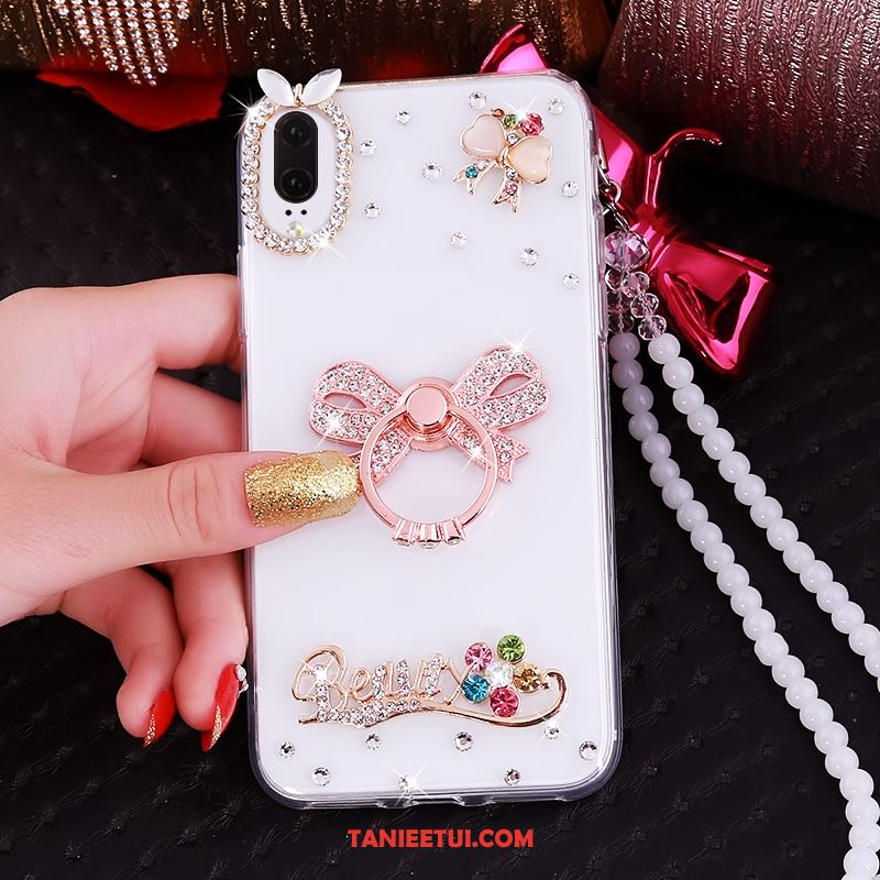 Etui Huawei P20 Rhinestone Luksusowy Różowe, Obudowa Huawei P20 Telefon Komórkowy