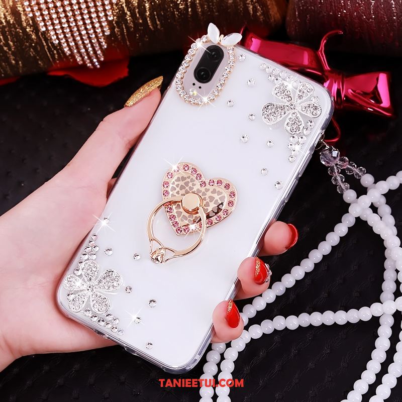 Etui Huawei P20 Rhinestone Luksusowy Różowe, Obudowa Huawei P20 Telefon Komórkowy