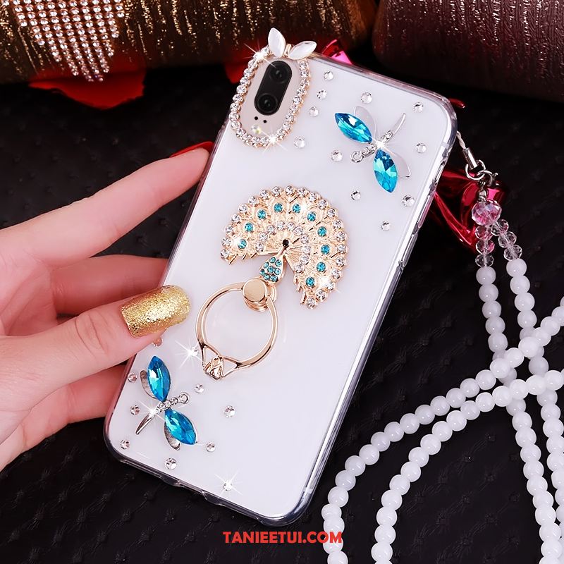 Etui Huawei P20 Rhinestone Luksusowy Różowe, Obudowa Huawei P20 Telefon Komórkowy