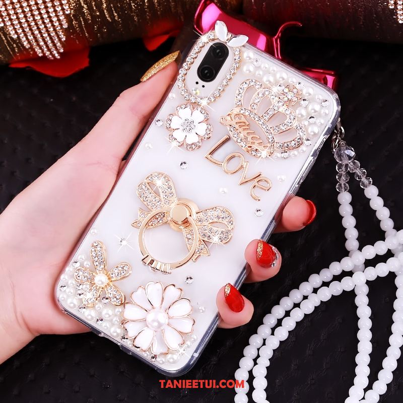 Etui Huawei P20 Rhinestone Luksusowy Różowe, Obudowa Huawei P20 Telefon Komórkowy