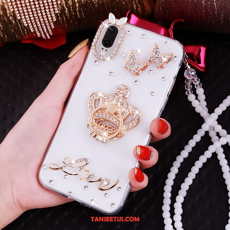 Etui Huawei P20 Rhinestone Luksusowy Różowe, Obudowa Huawei P20 Telefon Komórkowy